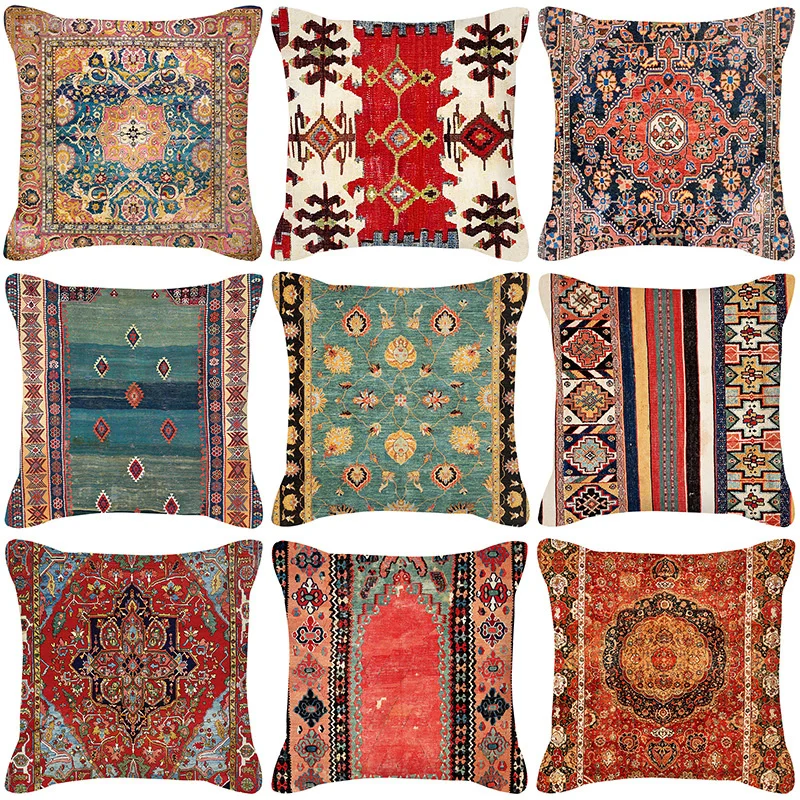 

Nordic National Style Mandala Digital Printing Square Pillow Cover Sofa Car Pillow Cushion Cover Pillowcase Pillowslip 45*45 cm