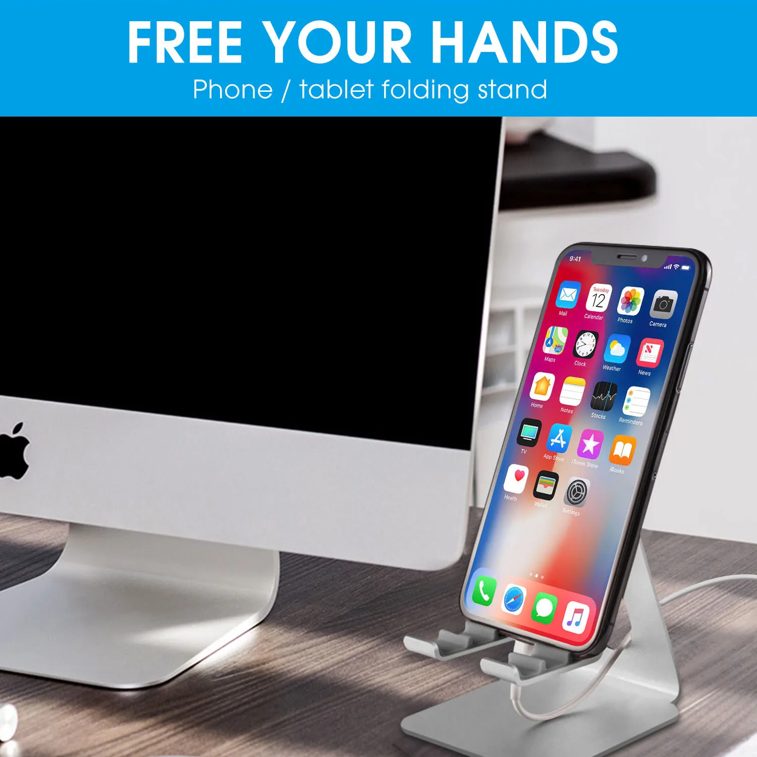 Фото Подставка для планшета GOOJODOQ алюминиевый держатель iPad 2018 2 3 4 Pro 11 10 5 Air 1 Mini 2019 - Подставка для планшета GOOJODOQ алюминиевый держатель iPad 2018 2 3 4 Pro 11 10 5 Air 1 Mini 2019 -