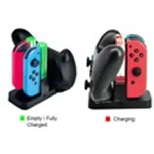 

LED Charging Dock Station Charger Cradle For Nintendo Switch 4 Joy Con Controllers 4 In 1 Charging Stand