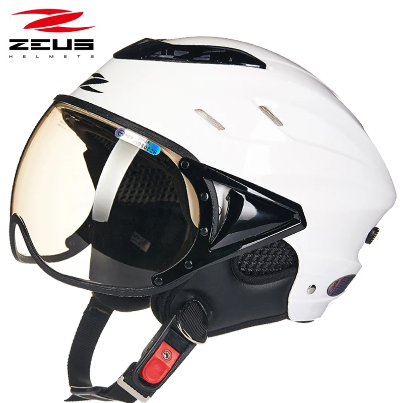 Полулицевой мотоциклетный шлем ZEUS 125B матовый черный гоночный для мотокросса