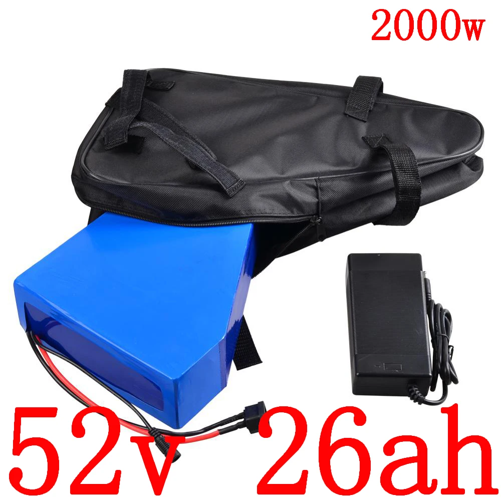 

52V Lithium Ebike Battery 14S 52V 13Ah 15Ah 18Ah 20Ah 22Ah 25Ah Electric Bike Battery for 48V 500W 750W 1000W 1500W 2000W motor