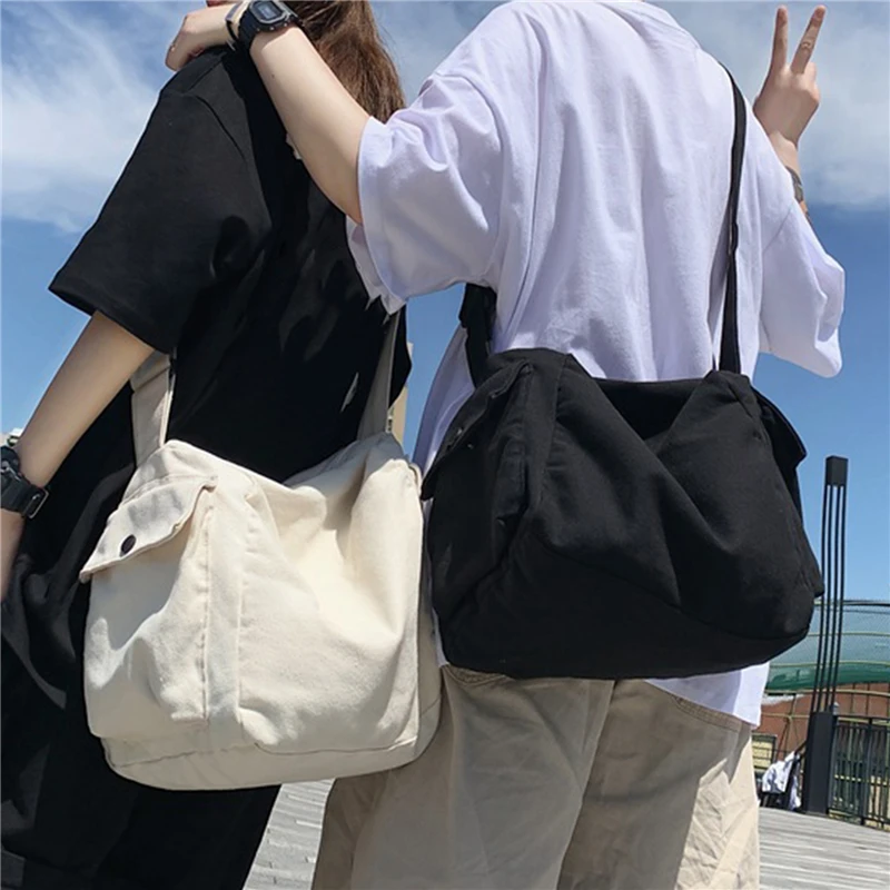 

Leisure Women's Messenger Bags New Fashion Solid Color Canvas Outdoor Travel Bags Student Female Shoulder Bags Bolso Mujer
