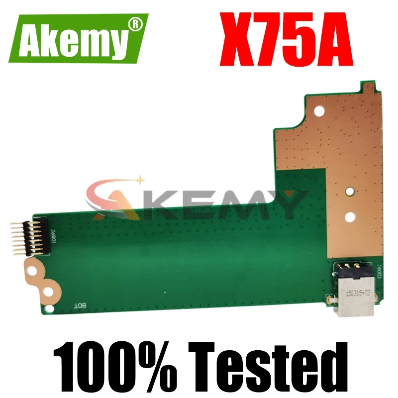 

Akemy оригинал для For Asus X75A X75V X75VD DC плата питания X75VD_DC_BOARD REV: 2,0 60-NC0DC1000 100% протестированная Быстрая доставка