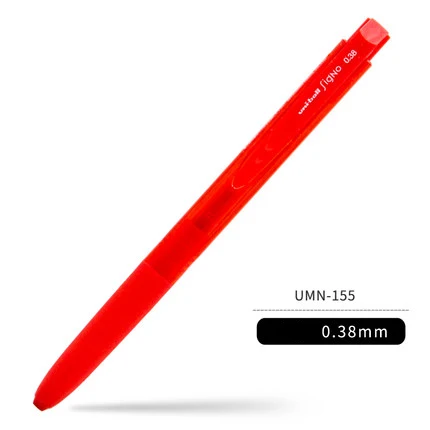 UNI Signo RT1 UMN-155 гелевая ручка 0,38/0,5 мм K6 версия гелевая ручка для письма цветная ручка водопроводная ручка студенческие Обучающие канцелярские принадлежности низкое Демпфирование - Цвет: Red 0.38