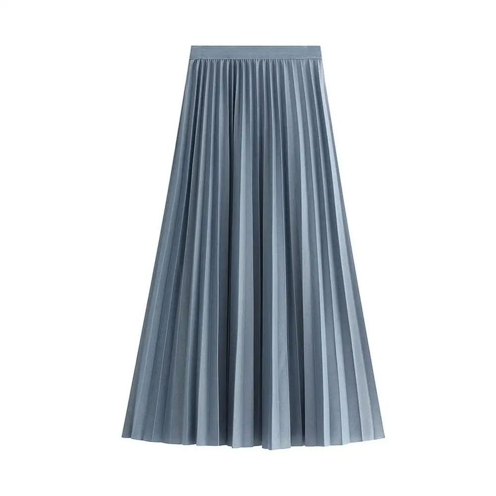 Лидер продаж двухслойная Женская замшевая юбка на осень и зиму длинные