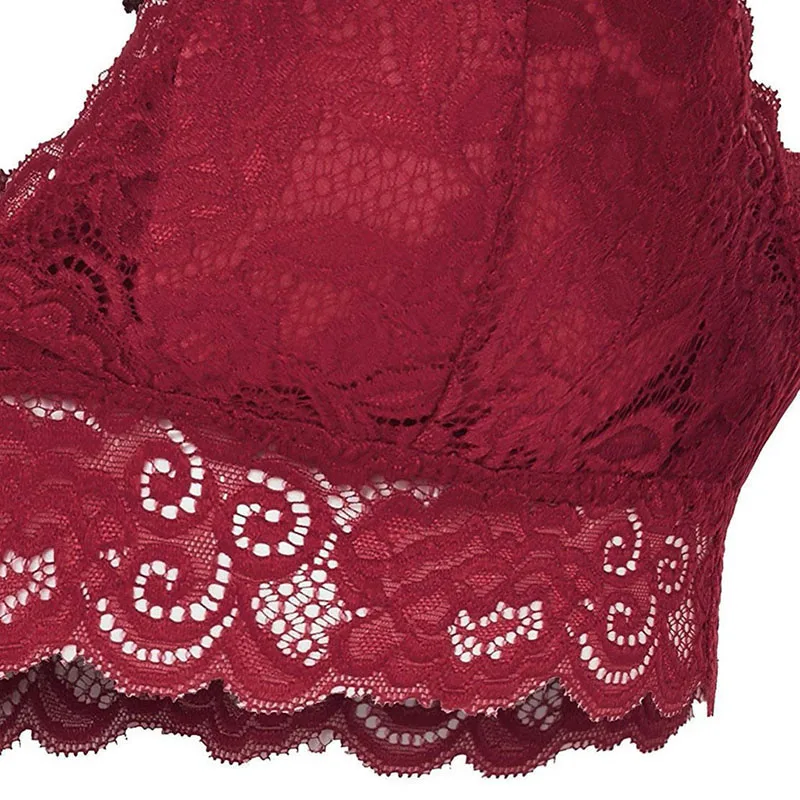 

Women Floral Lace Vest Bras Wireless Bralette Plus Size Underwear for Ladies Sexy Seamless Lingerie