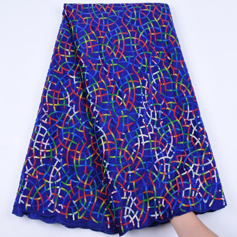 

Bling Sequins French Lace Fabric High Quality African Nigerian Velvet Lace Fabrics With Be Riotous With Color For Parties F1693