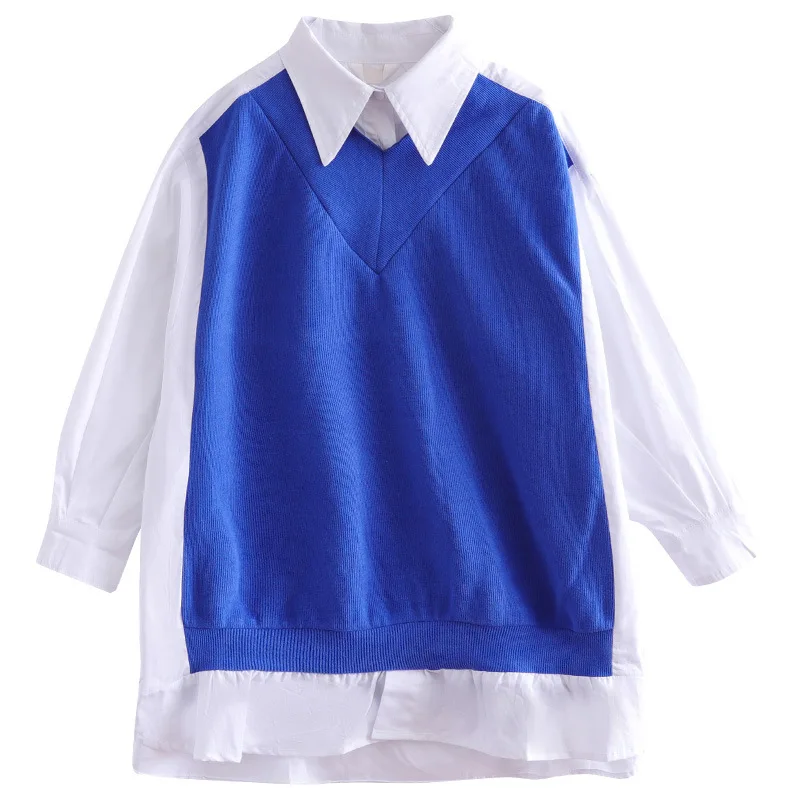 Рубашка для девочек 2019 г. Весенне-осенние корейские топы новая одежда детская