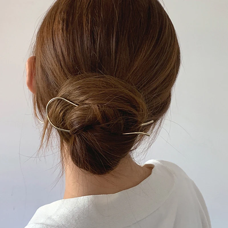 Заколки для волос женские Металлические U-образные в стиле ретро |