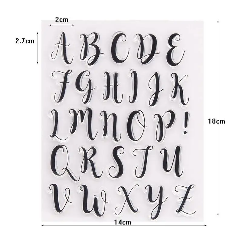 

14*18CM Letter Transparent Clear Stamps Silicone Seals For DIY Card Y3X2 Photo Craft Stamp Scrapbooking Roller Making Album M6Q9
