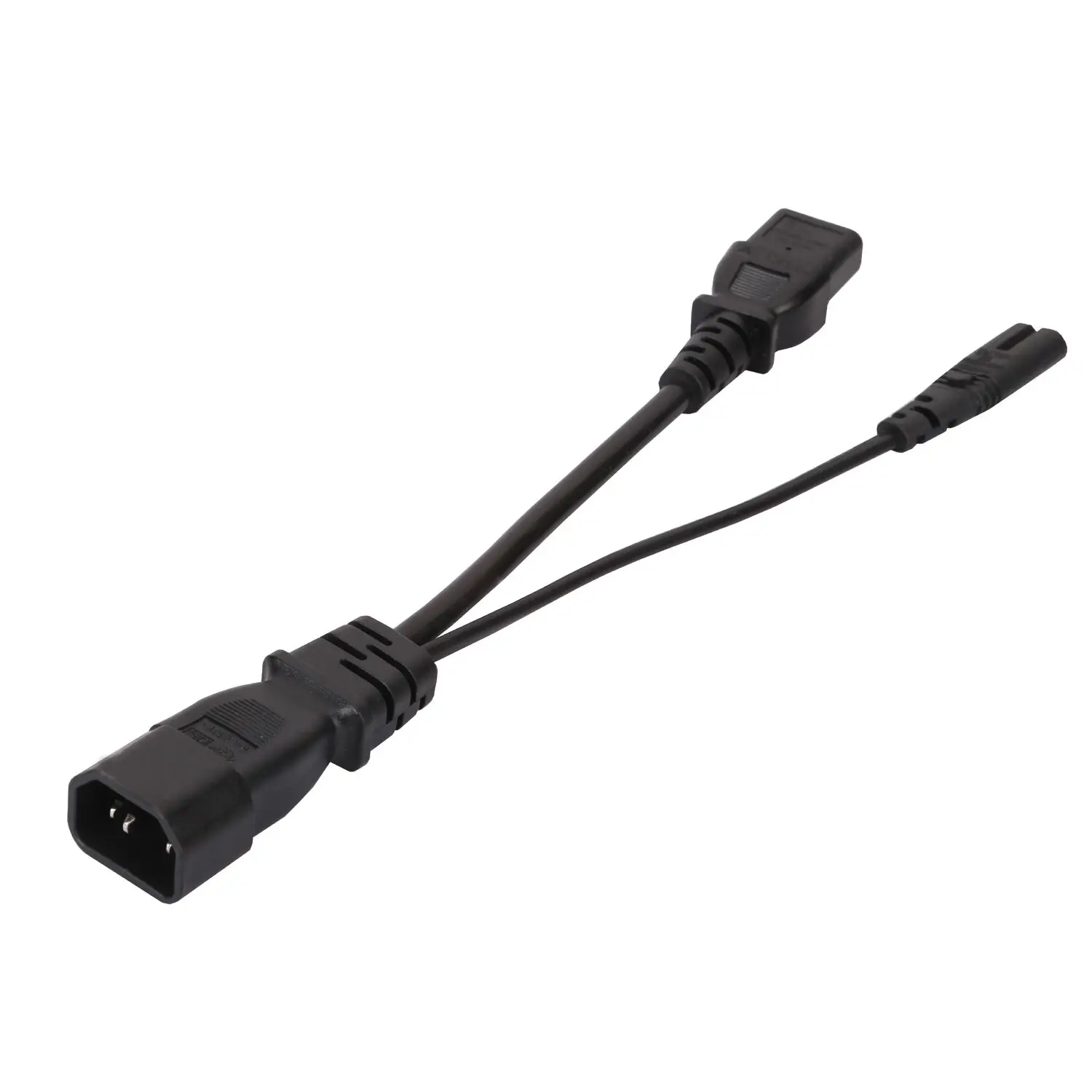 Тип Y Шнур питания короткий IEC 320 C14 до C13 + C7 креативный Разделение данных линия C14-C13