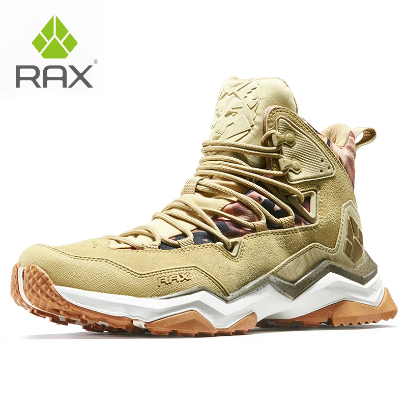 RAX Men Hiking Shoes winter Waterproof Outdoor Sneaker Men Leather Trekking Boots Trail Camping Climbing  Sneakers leather shoes