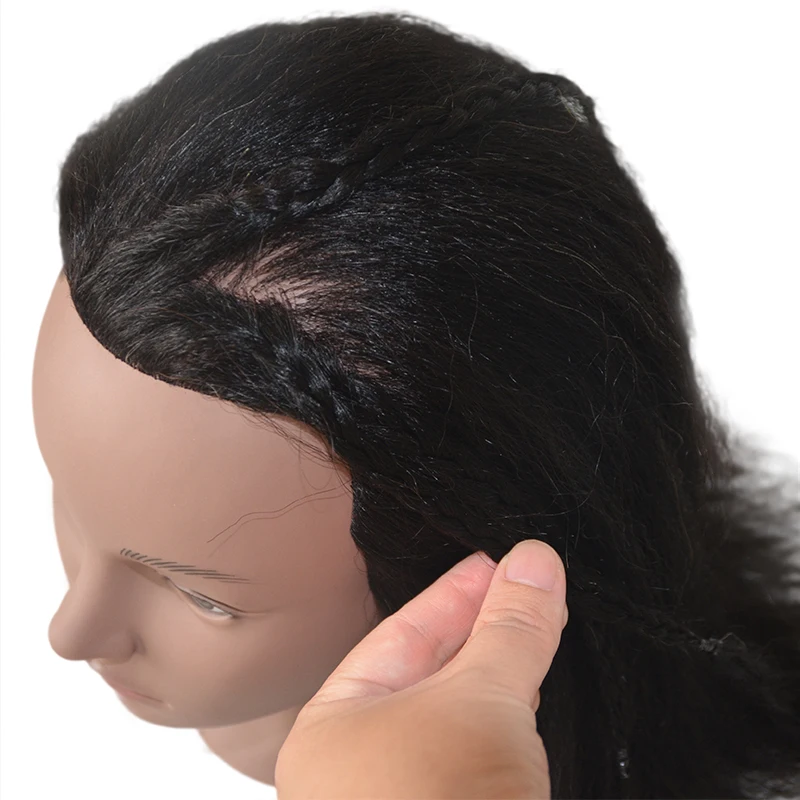 Афро Кукольная голова для черного человеческого парикмахера прическа практики