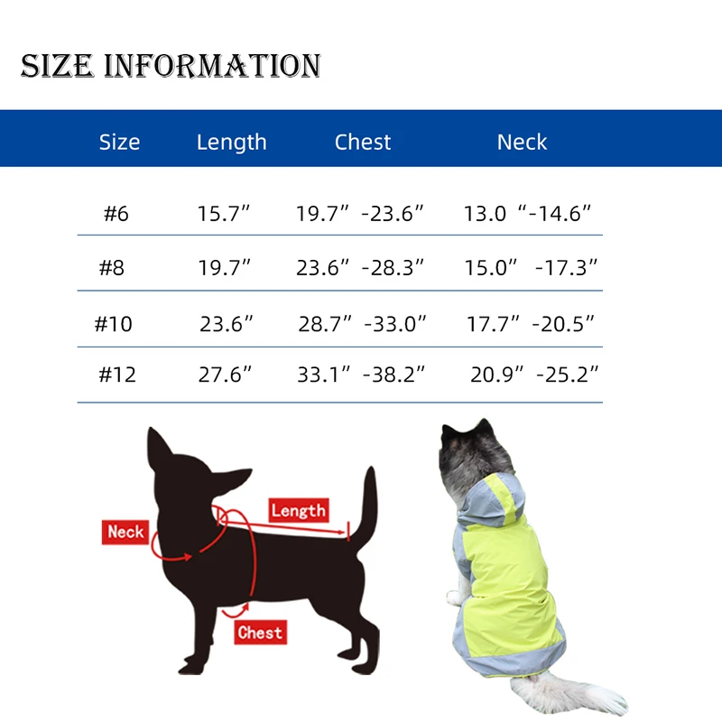 

Adjustable Dog Raincoat with Hat 2 layers Waterproof Outdoor Jacket with Leash Hole for Large and Medium Dogs Pet Supplies
