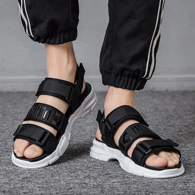 

CYYTL Sandals for Men Casual Increasing 4cm Breathable Summer Beach Slippers Fashion Male Flip Flops Strap Sandalias Hombre