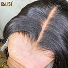 BAISI бразильские невидимые 13x4 HD кружевные фронтальные прямые HD прозрачные швейцарские фронтальные волнистые человеческие волосы фронтальные