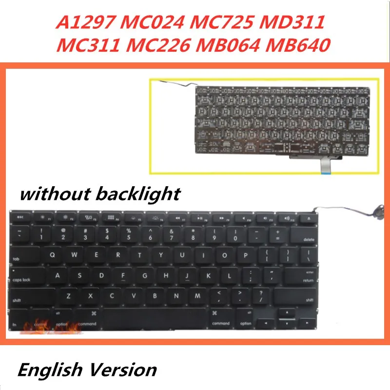 Клавиатура для ноутбука на английском языке Macbook APPLE A1297 MC024 MC725 MD311MC311 MC226 MB064 MB640
