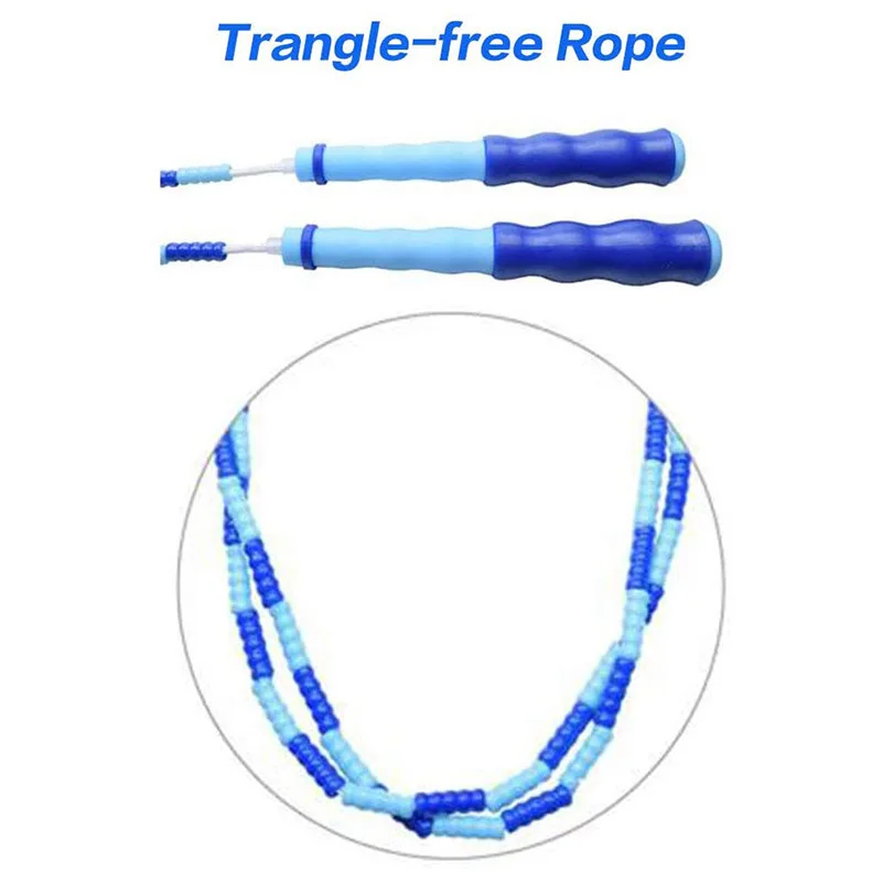 4 упак. Мягкая украшенная бисером скакалка регулируемая спутывающаяся Скакалка
