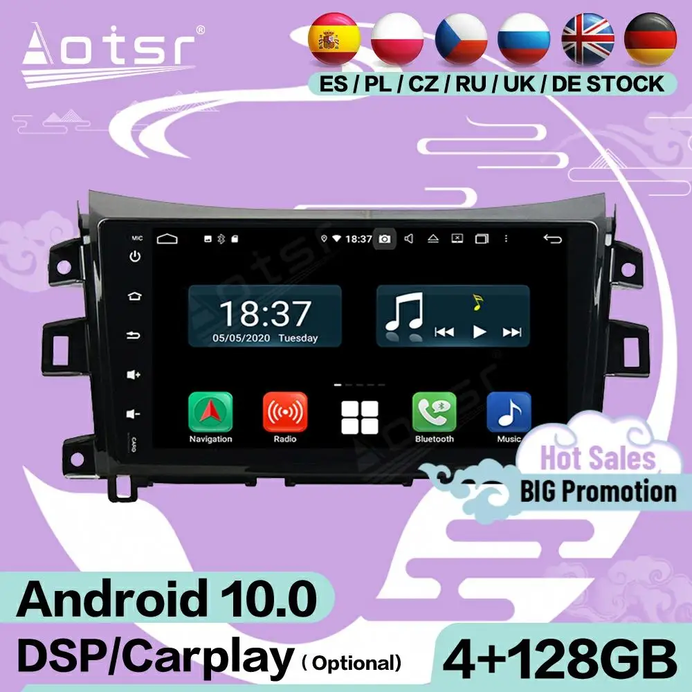 

2 Din Carplay Stereo Android Screen For NISSAN NP300 Navara 2014 2015 2016 2017 2018 2019 Car GPS Audio Radio Receiver Head Unit