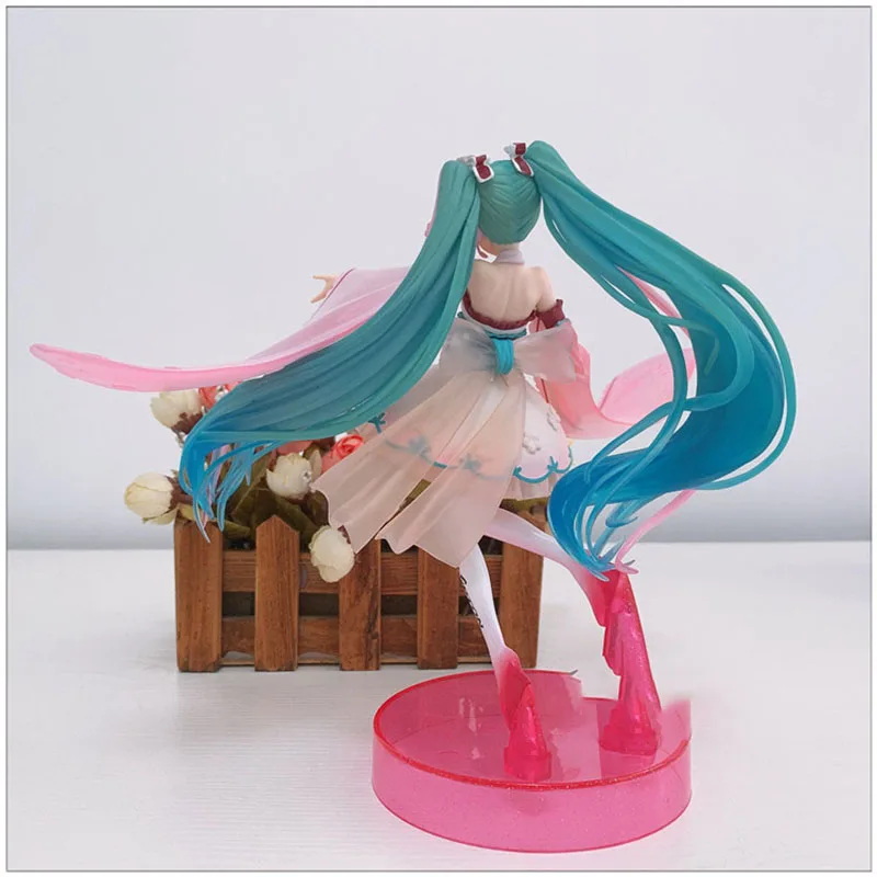 

Figure Doll Model Spot Bandai Racing Tone Hatsune Sakura Jingpin Hand-made Kimono Miku Collectible Toys Gifts For Friends