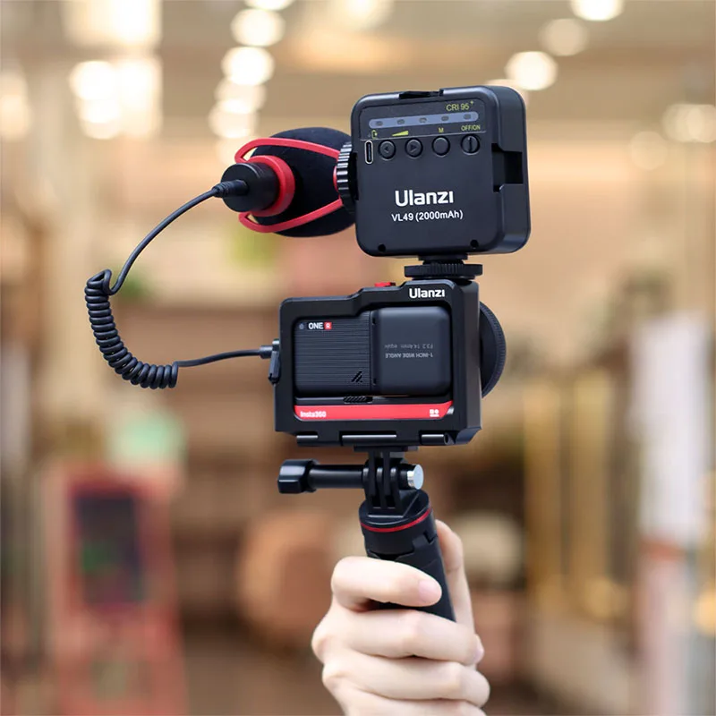 Ulanzi Insta360 One R металлический чехол Vlog для защиты от холода светодиодный светильник