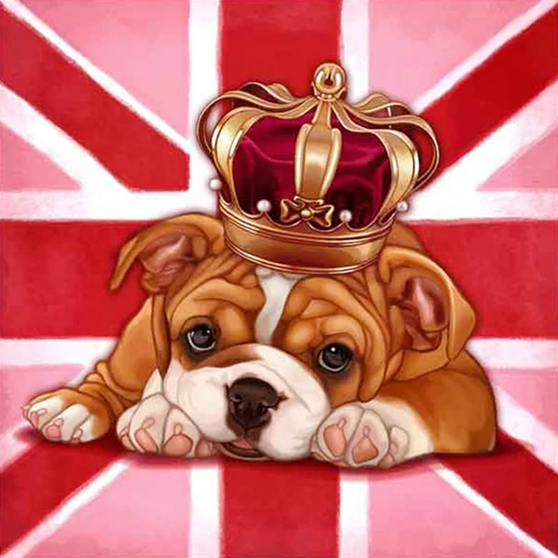 

Full square / round diamond diamond painting dog king cross stitch mosaic DIY diamond embroidery rhinestone home decoration
