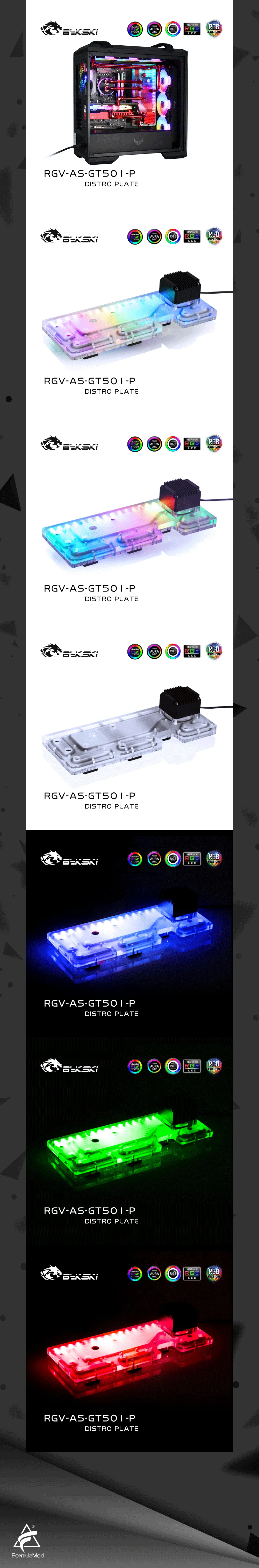 Bykski Waterway Cooling Kit For ASUS TUF GT501 Case, 5V ARGB, For Single GPU Building, RGV-AS-GT501-P  