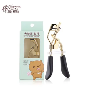 Gold Plated Stainless Steel Eyelash Curler Elasticity Wide-angle Curling Eyelash Aid Send Replacement Rubber Mat L752
