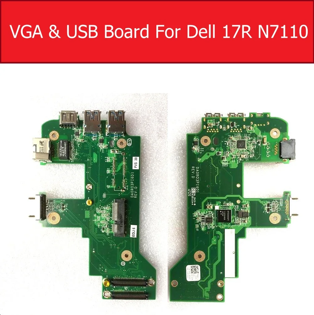 VGA и зарядное устройство USB плата гибкий кабель для ноутбука DELL Inspiron 17R N7110 с