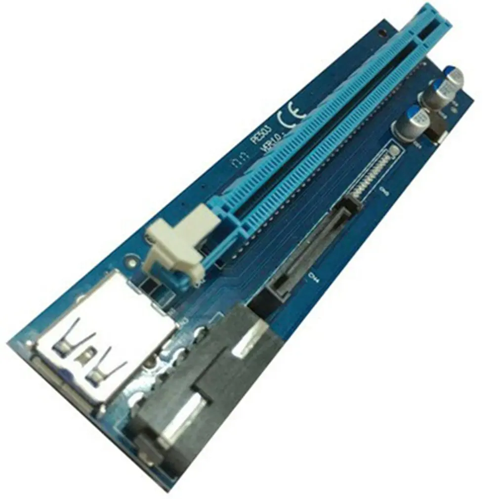 

PE503 Mining Cable Appropriative Adapter Card Transfer Line 4PIN+SATA With Motherboard For Win7/8/10 1X To 16X