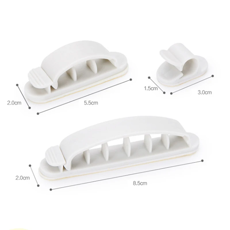 

10pcs Plastic Cable Winder Wire Organizer Desktop Clips Cord Management Headphone Cord Holder for Charging Line Desktop YE