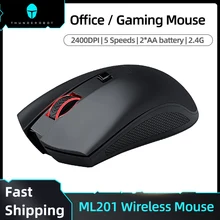 ThundeRobot ML201 Wireless Professional Mouse Gamer 2400DPI 5 Buttons 2.4G for Gaming 2.4GHz Computer Laptop PC Tablet Mouse