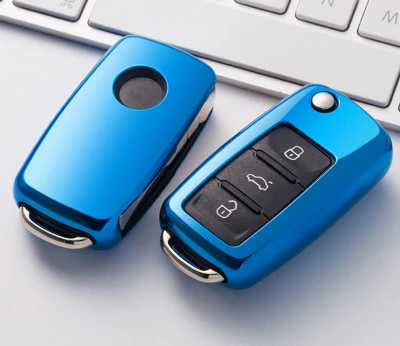 ТПУ чехол для автомобильного ключа защитный Volkswagen VW Passat Golf Jetta Bora Polo Sagitar Tiguan CC