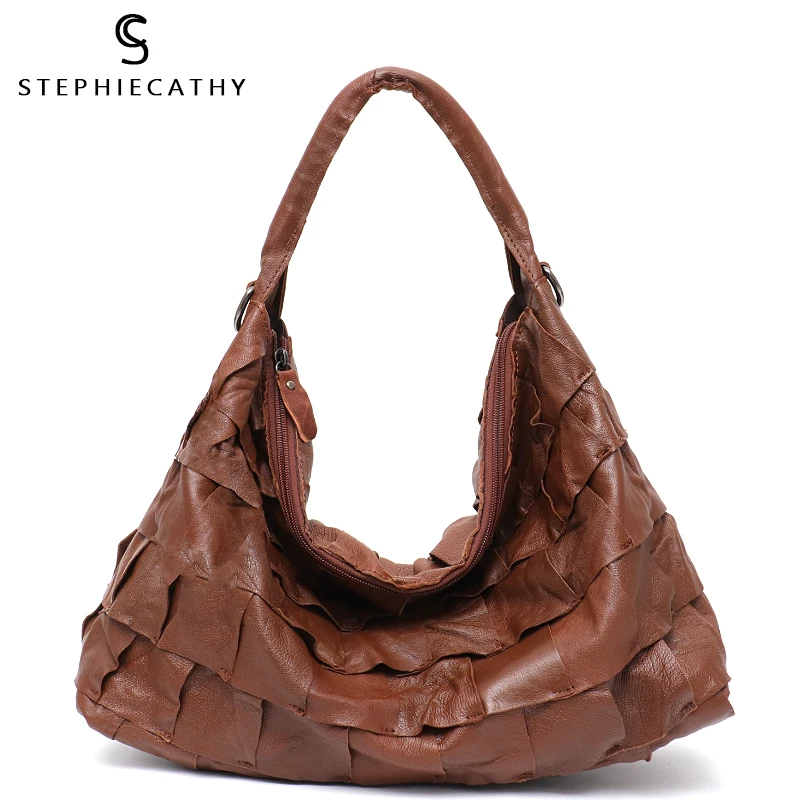 SC высокое качество натуральная кожа лоскутные сумки на плечо мягкая овечья