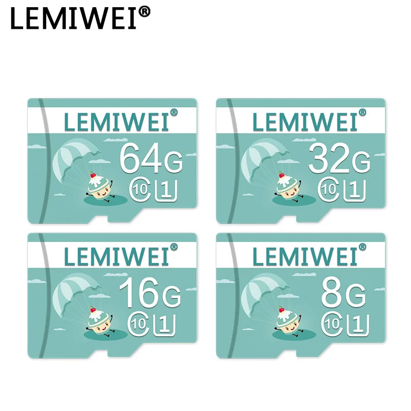 Lemiwei Memory Card 64GB 32GB High Quality Phone T Flash 16GB 8GB Summer Ice Cream Class 10 U1 UHS-I TF | Компьютеры и офис