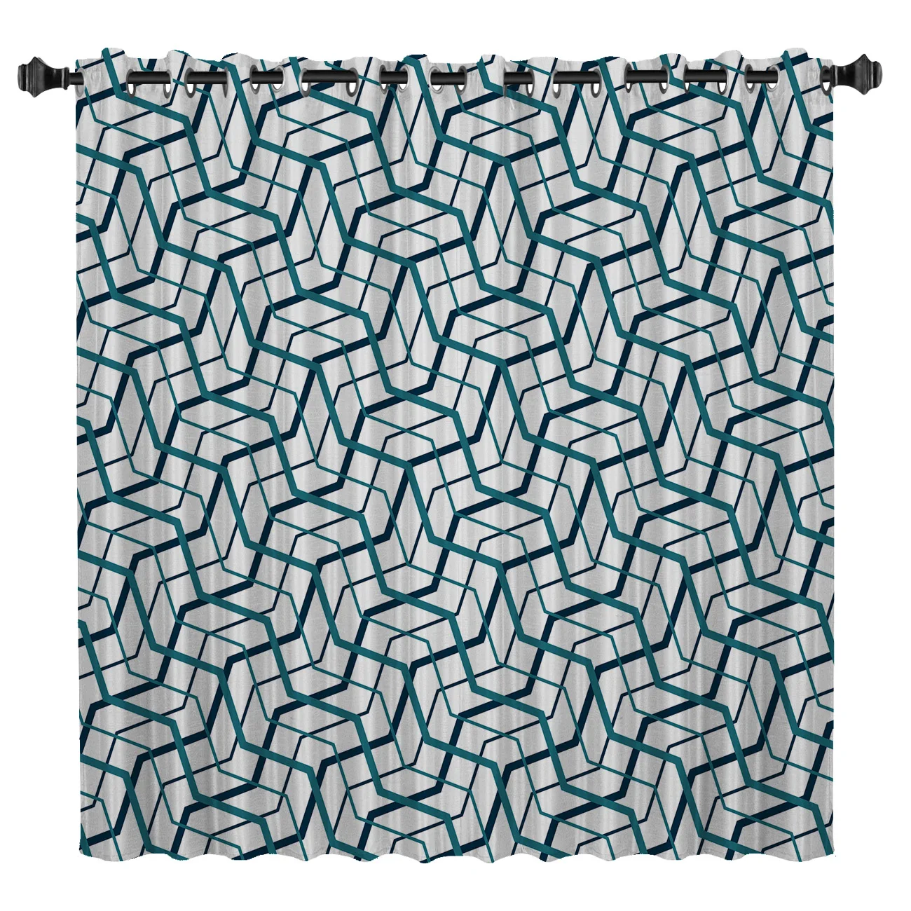 Irregular Geometric Pattern Window Treatments Curtains Valance Blinds Bathroom Blackout Bedroom Outdoor Fabric | Дом и сад