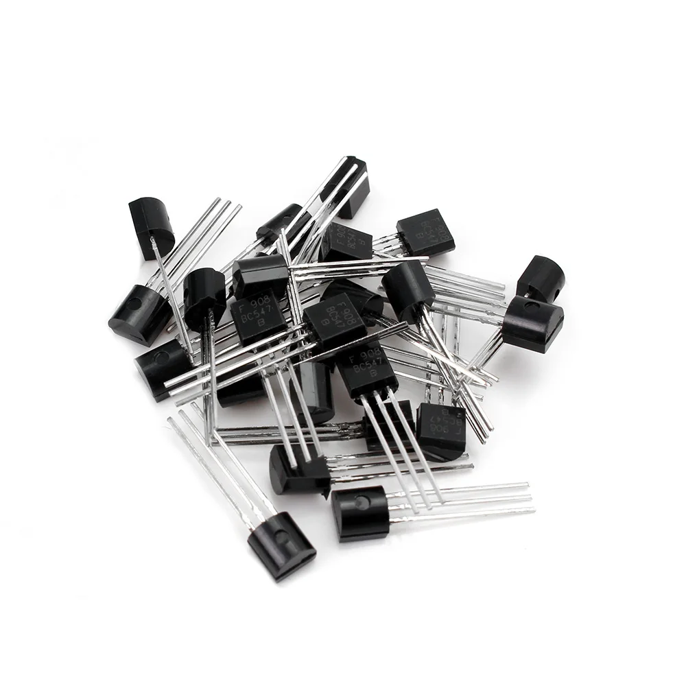 (50Pcs/lot)BC547+BC557 Each 25Pcs BC547B BC557B NPN PNP Transistor TO-92 Power Triode Transistor kit Bag