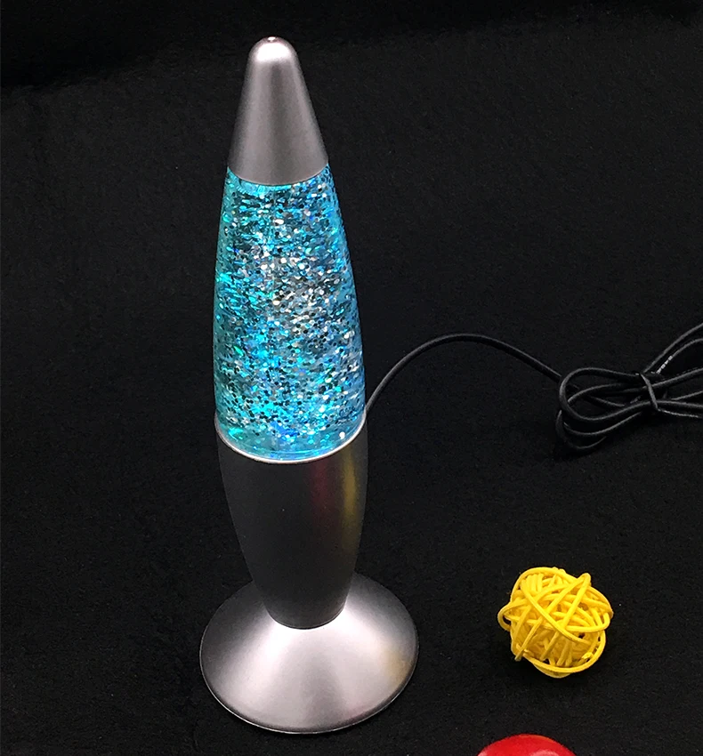 1 шт. 3D ракеты USB мульти Цвет изменение лава лампа RGB светодиодный блестящие