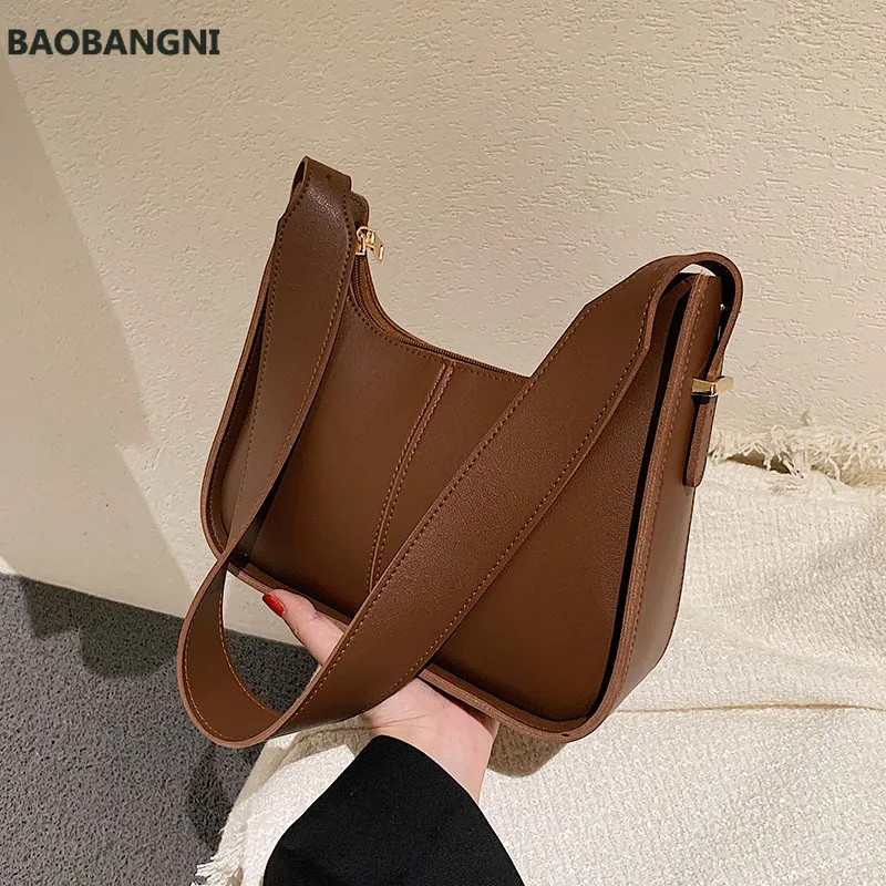 Shoulder Bags For Women Leather Adjustable Strap Shoulder Bag Women Casual Satchels Wide Straps Fashion Women Bag