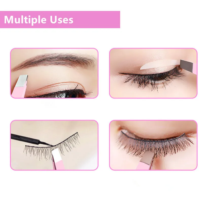 Розовый цвет бровей Пинцет волос Красота с наклоном заколкой для Съемник