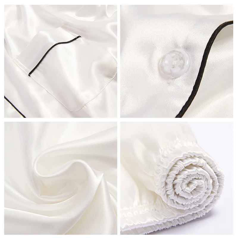 Шелковая атласная Женская пижама летняя Пижама для дам Пижамный набор 2 предмета