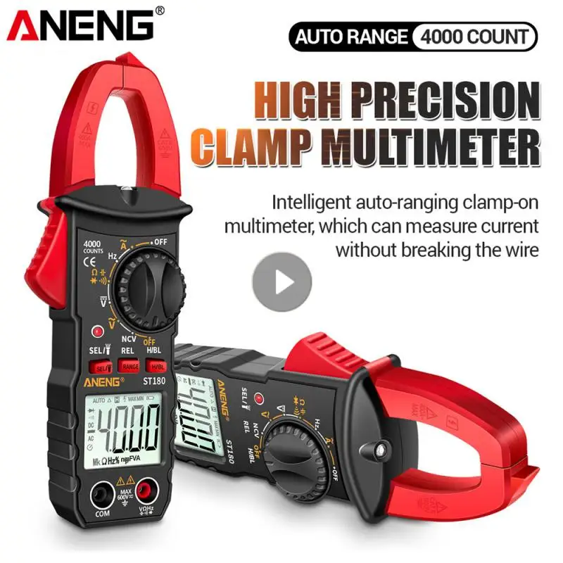 

Цифровой мультиметр-зажим ST180 4000 отсчетов Uto амперметр постоянного/переменного тока тестер напряжения автомобильный тестер Ампер Гц Емкост...