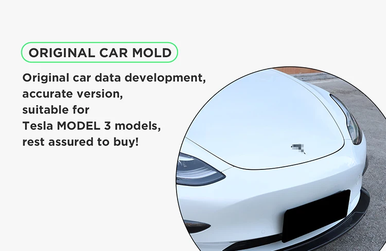 LUCKEASY защита переднего шасси автомобиля для Tesla модель 3- украшение шасси автомобиля 3 шт. набор белый/черный