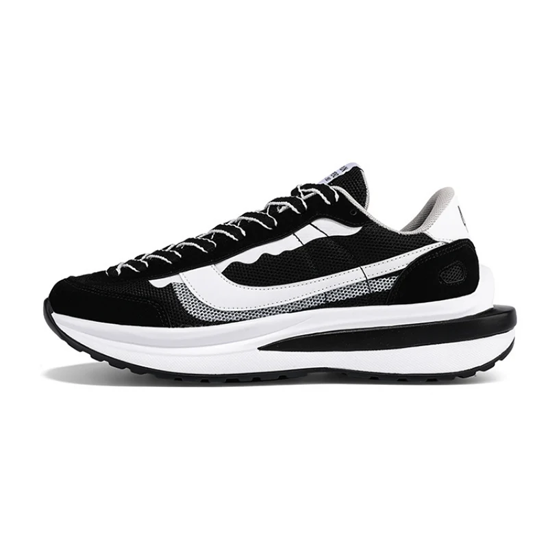 

New Style Leather Mesh Men's Casual Sports Shoes Outdoor Light Weight And Breathable Running Shoes Four Seasons Tenis Sneakers