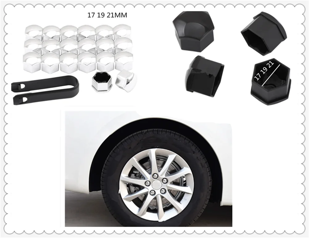 

Car shape 20Pcs universal rust 17 19 21mm tire nut bolt protection cap for BMW 6-series E63 E64 F06 F12 F13 M6 1 E81 E82 E87