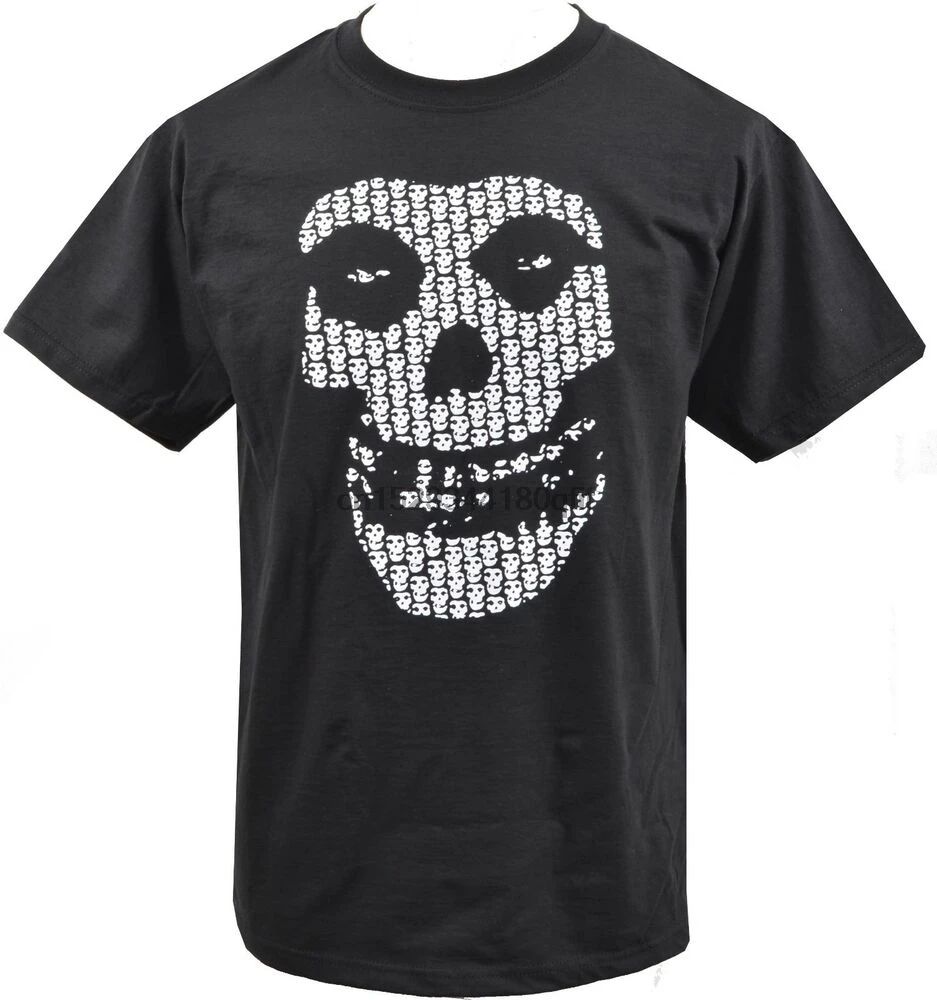 Мужская футболка MISFITS малиновый призрак в готическом стиле Готическая обувь панк