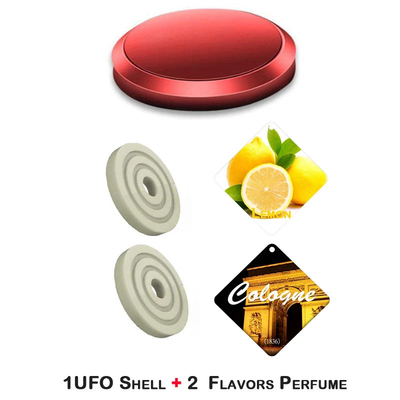 Red Set 2 perfume Мини UFO автомобильный освежитель воздуха автомобильный ароматизатор запаха автомобильный парфюмерный диффузор автомобильный освежитель воздуха автомобильный ароматизатор Carro - Название цвета: Red Set 2 perfume