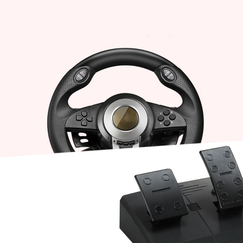 Игровое гоночное колесо с поворотом на 180 градусов рулевое Гоночное для гоночных