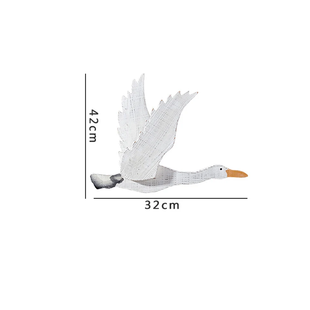 

3Pcs Mediterranean Style Retro Solid Wooden Wild Goose Wall Hangings Decoration Pendant For Home Decoration