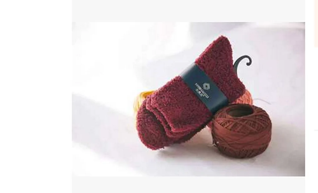 Jujube red Новые однотонные мужские теплые толстые носки из кораллового флиса пушистые носки сон кровать теплые носки-тапочки нескользящие носки для полотенец - Цвет: Jujube red